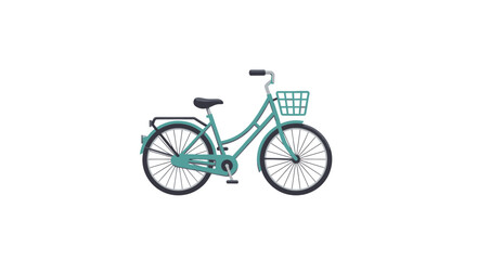 Fototapeta premium Teal Bicycle Vector Illustration