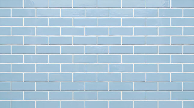 Light blue subway tile wall texture background with geometric pattern for modern interior branding and professional architectural wallpaper and clean urban backdrop design 4k hd res