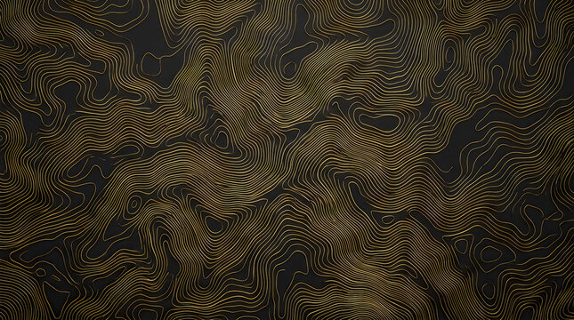 Abstract black topographic waves texture background for luxury branding and elegant fluid art wallpaper with professional artistic backdrop design and dark stone surface pattern res