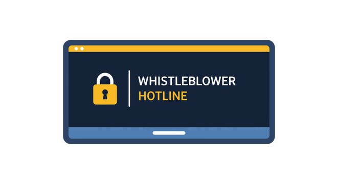 Whistleblower Hotline Concept Illustration for Corporate Compliance and Secure Ethical Reporting Systems