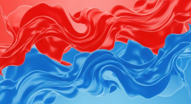 Vibrant abstract flames in contrasting red and blue colors, flowing dynamically like liquid heat and energy, ideal for design backgrounds, background, crimson, modern