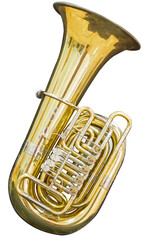 Obraz premium Tuba in C on a white background