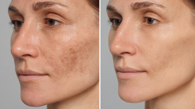 Two panel skin transformation: acne scars and enlarged pores improved after resurfacing treatment
