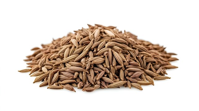 cumin seeds isolated on white