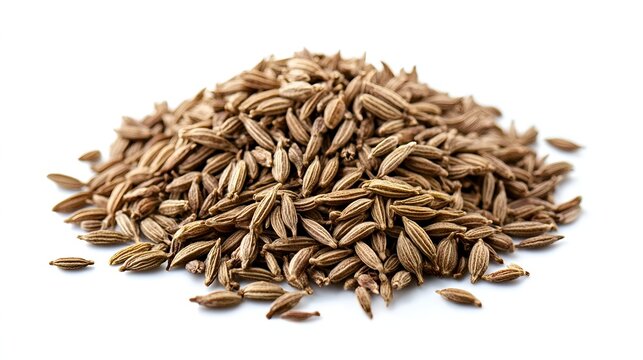 cumin seeds isolated on white