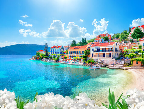 Fiskardo village, Kefalonia island, Greece