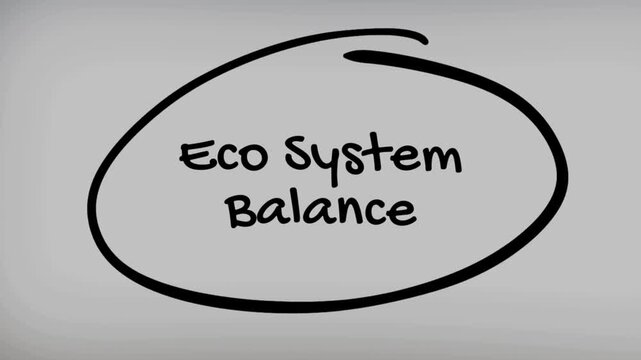eco symbol balance system writing hand