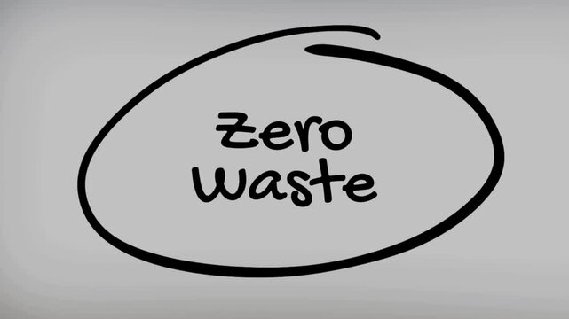 writing illustration of a zero waste
