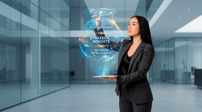 Strategic insights managed by executive woman