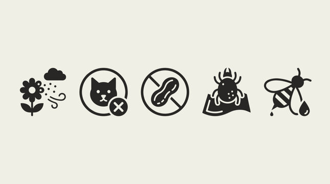 Allergy and Irritant Icon Set