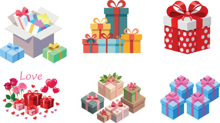 Obraz premium gift boxes with christmas tree