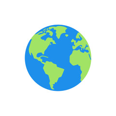Fototapeta premium earth globe flat vector illustration planet world