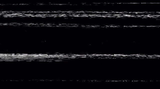 VHS Bad TV Screen Damage Error Scan with Grunge Distortion Overlay Effect for Video and Film Editing