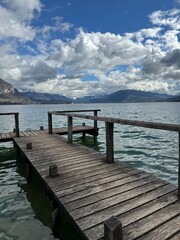 Fototapeta premium pier on the lake annency