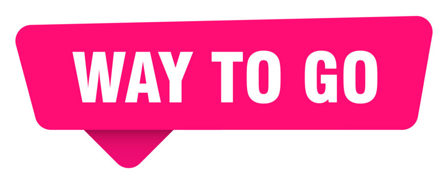 way to go magenta sticker isolated on transpatent background. way to go sign
