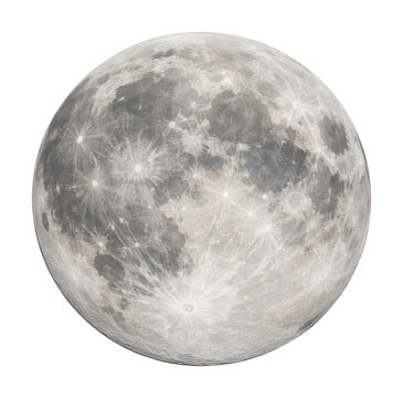 PNG Detailed full moon illustration