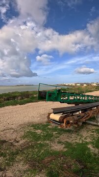 Vintage equipment and saltwork, Trapani, Sicily, Italy	Slow motion