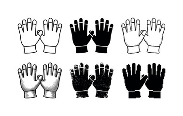 Fototapeta premium heavy-duty work gloves with re rced fingertips and elastic wristbands for safety