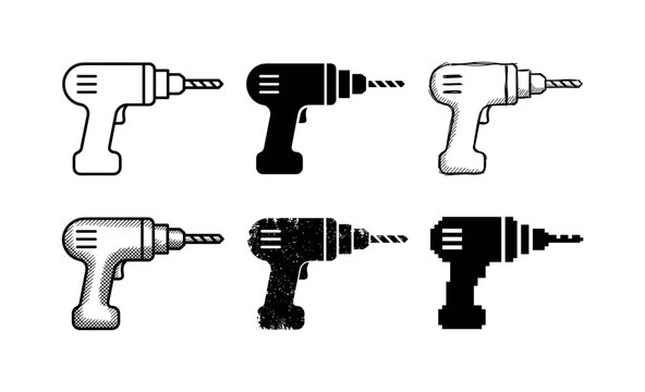 handheld drill tool with motor body and rotating drill bit for making holes