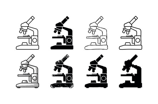 laboratory microscope with base, focus knobs, and stage platform