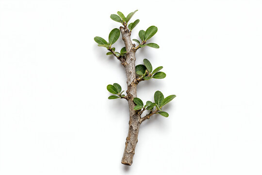 Guggul Branch Isolated on White Background