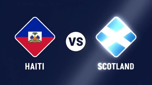 Haiti versus Scotland flags comparison graphic.