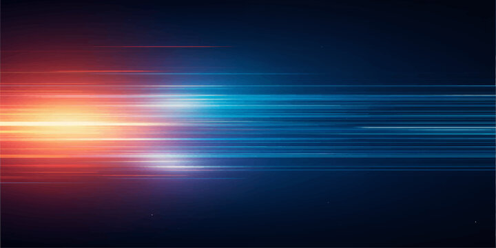 Abstract blue background with light rays and glowing space texture