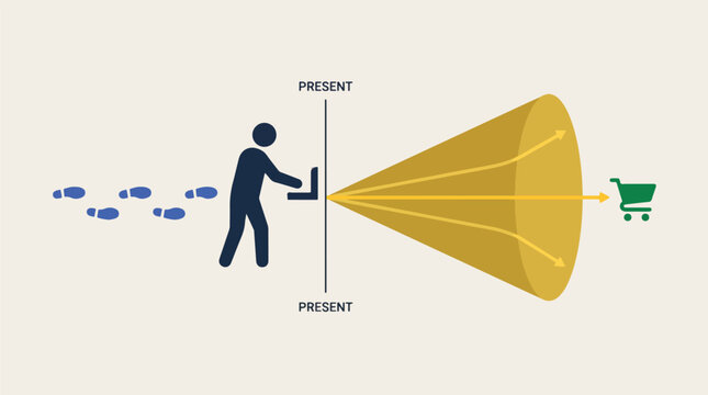 User Behavior Prediction and Consumer Analytics Forecasting Vector