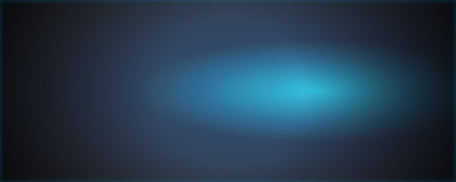 Abstract dark blue and cyan neon glow background featuring a futuristic sci-fi ambient light effect