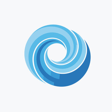 Abstract Blue Swirl Logo