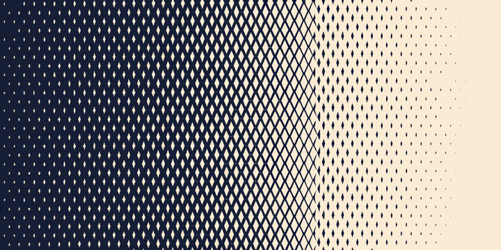 diamond pattern transitioning from halftone to wireframe