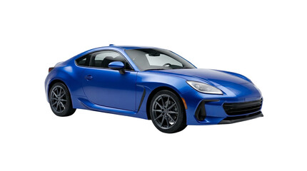 Naklejka premium Modern blue performance sports car isolated on transparent background png