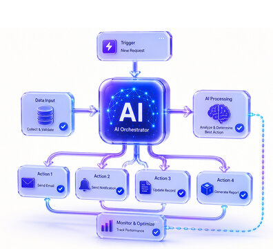 3D AI Automation Platform with Intelligent Workflow Management and Robotic Process Automation System