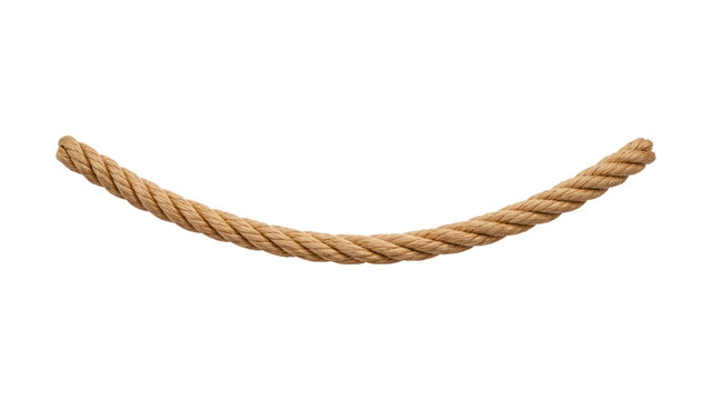 PNG Curved brown rope isolated background.