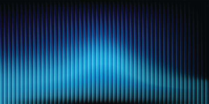 Abstract futuristic blue background with vertical parallel stripes and a soft glowing central light peak. Modern tech backdrop with dark gradients and subtle 3D textures for corporate presentations,