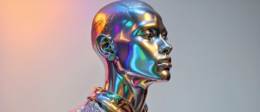 Synthetic Souls &mdash; Elegant synthetic being with luminous inner energy, cinematic editorial portrait, luxury sci-fi aesthetic and digital humanity vision