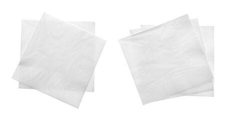 Naklejka premium Many paper napkins on transparent background, png
