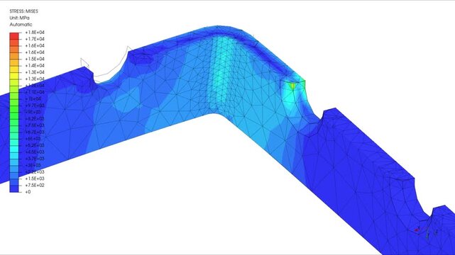 Mechanic simulation engineering - Stress and breakpoint analysis of mechanical bracket under force and moment conditions