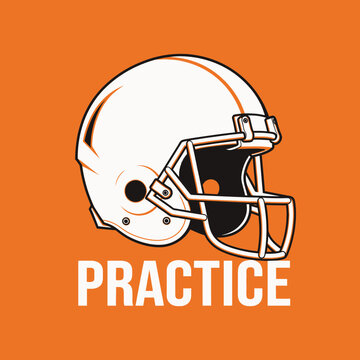 American Football Helmet Ready For Practice Or Game Day Action