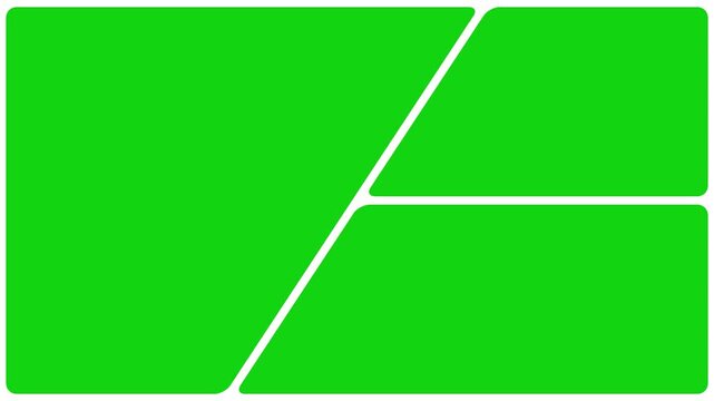 bento or collage animation with green multiscreen slide show shapes animation with green screen