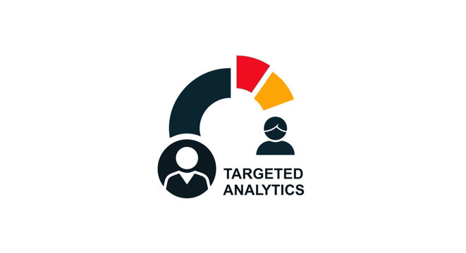 Targeted analytics logo with graph.