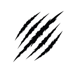 Black jaguar stripes pattern design with sharp edges © MdMominul