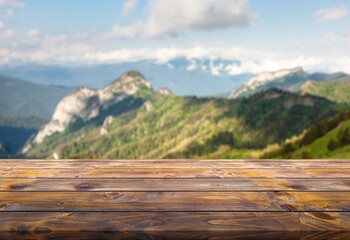 Fototapeta premium Mountain landscape with sky and clouds