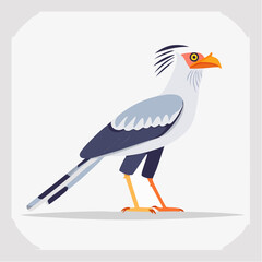 Naklejka premium Illustration of a Secretarybird