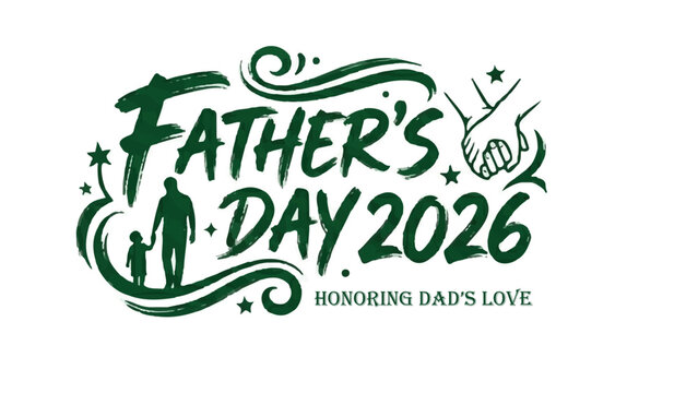 Happy Father&rsquo;s Day 2026 Celebration Greeting Card Illustration