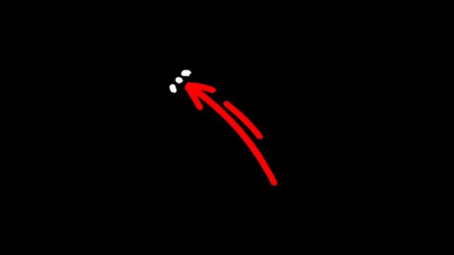 Red curved arrow pointing up