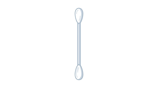 white cotton swab, hygiene item vector