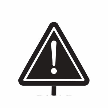 Exclamation point warning sign icon triangle graphic symbol with exclamation