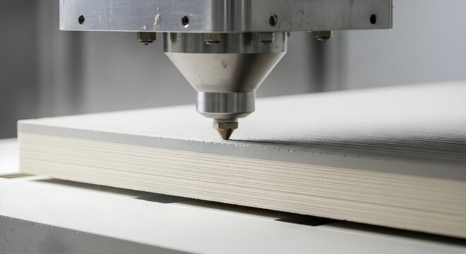 CNC machine carving a textured pattern into a material