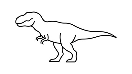 Fototapeta premium Minimalist Tyrannosaurus Rex Dinosaur Outline Drawing